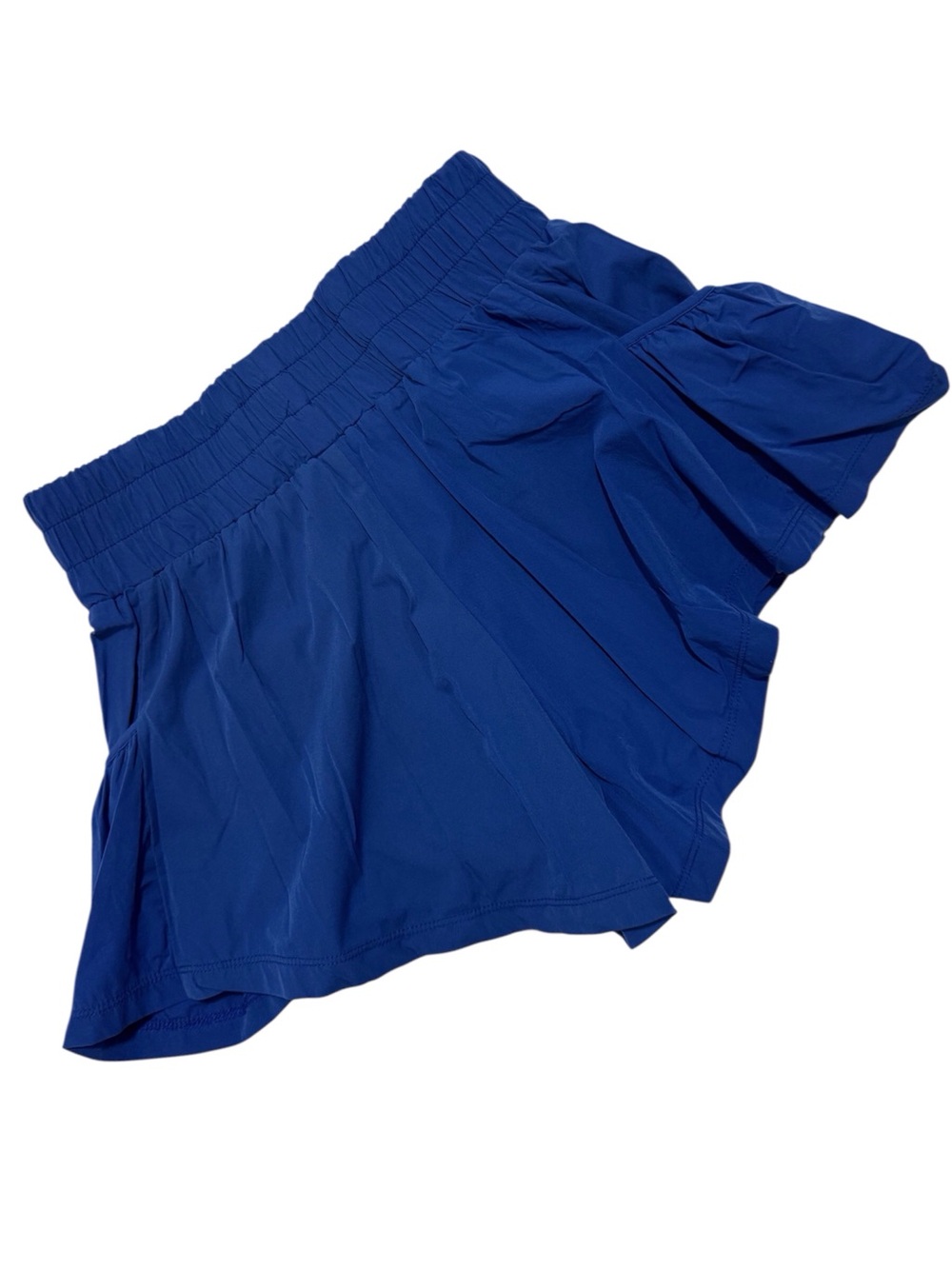 Automet Ruffle Hem Flowy Shorts in Blue Size Small